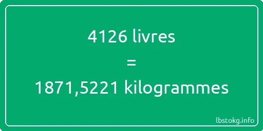 4126 lbs à kg - 4126 livres aux kilogrammes