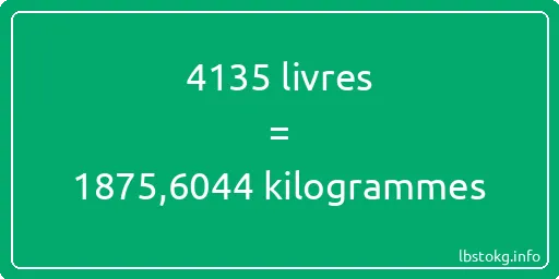 4135 lbs à kg - 4135 livres aux kilogrammes