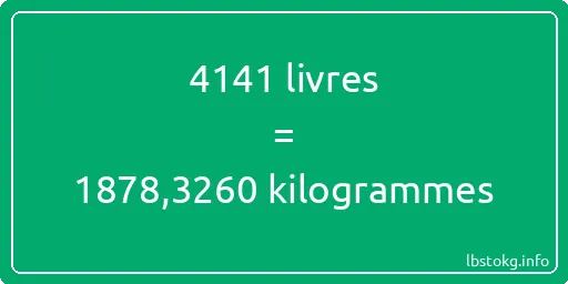 4141 lbs à kg - 4141 livres aux kilogrammes