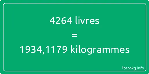 4264 lbs à kg - 4264 livres aux kilogrammes