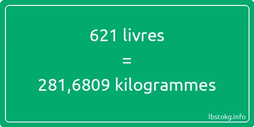 621 lbs à kg - 621 livres aux kilogrammes