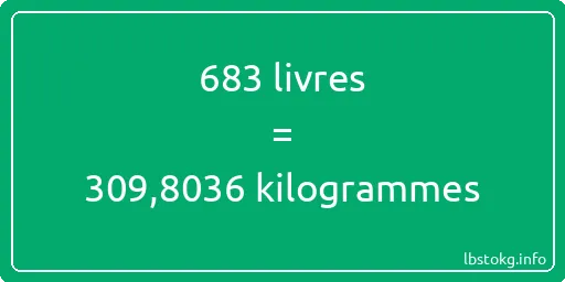 683 lbs à kg - 683 livres aux kilogrammes