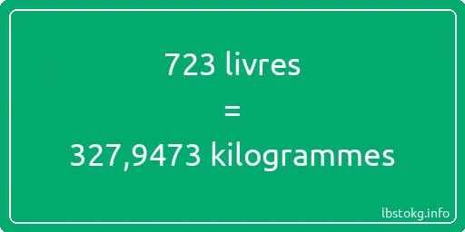 723 lbs à kg - 723 livres aux kilogrammes