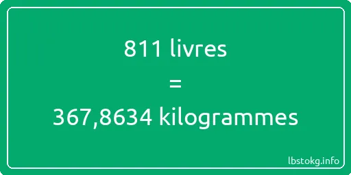 811 lbs à kg - 811 livres aux kilogrammes