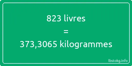 823 lbs à kg - 823 livres aux kilogrammes