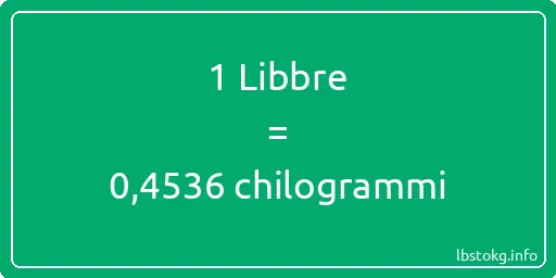 1 Libbre a chilogrammi - 1 Libbre a chilogrammi