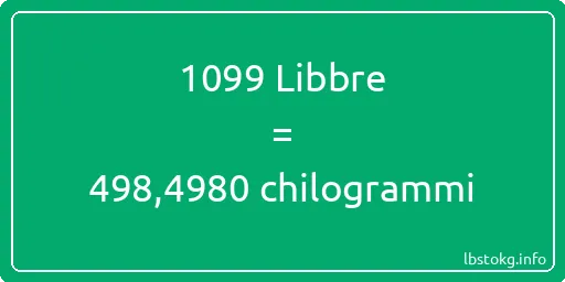 1099 Libbre a chilogrammi - 1099 Libbre a chilogrammi