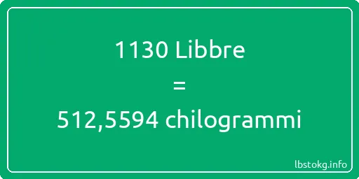 1130 Libbre a chilogrammi - 1130 Libbre a chilogrammi