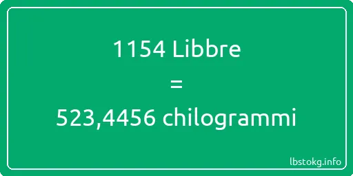 1154 Libbre a chilogrammi - 1154 Libbre a chilogrammi