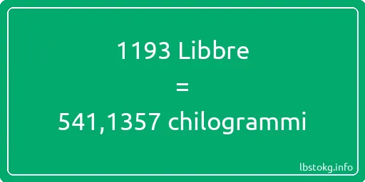 1193 Libbre a chilogrammi - 1193 Libbre a chilogrammi