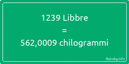 1239 Libbre a chilogrammi - 1239 Libbre a chilogrammi