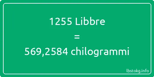 1255 Libbre a chilogrammi - 1255 Libbre a chilogrammi