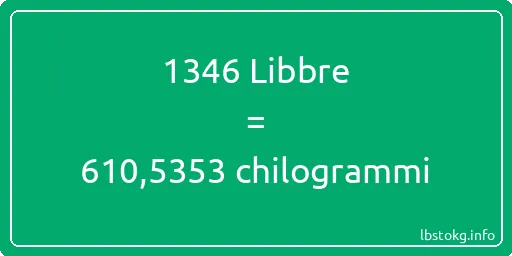 1346 Libbre a chilogrammi - 1346 Libbre a chilogrammi