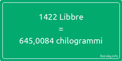 1422 Libbre a chilogrammi - 1422 Libbre a chilogrammi