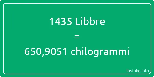 1435 Libbre a chilogrammi - 1435 Libbre a chilogrammi