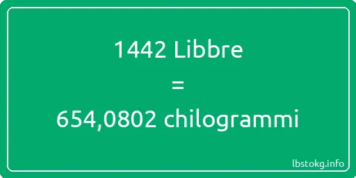 1442 Libbre a chilogrammi - 1442 Libbre a chilogrammi