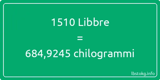 1510 Libbre a chilogrammi - 1510 Libbre a chilogrammi