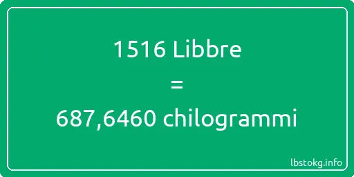 1516 Libbre a chilogrammi - 1516 Libbre a chilogrammi