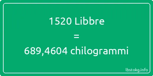 1520 Libbre a chilogrammi - 1520 Libbre a chilogrammi