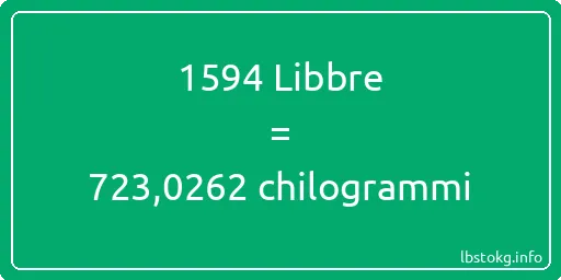 1594 Libbre a chilogrammi - 1594 Libbre a chilogrammi