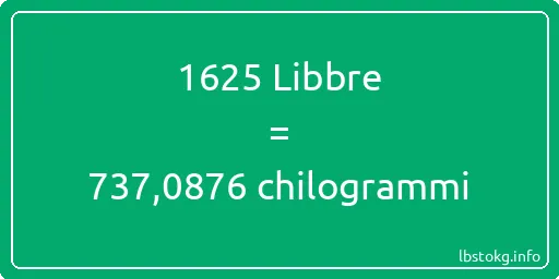 1625 Libbre a chilogrammi - 1625 Libbre a chilogrammi