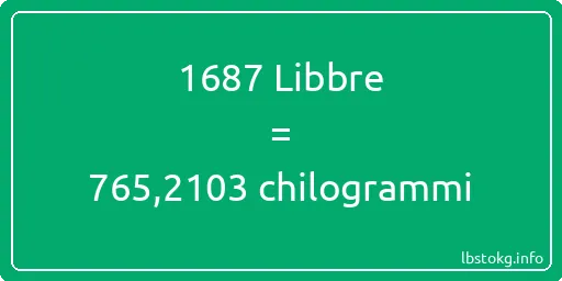 1687 Libbre a chilogrammi - 1687 Libbre a chilogrammi