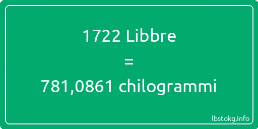 1722 Libbre a chilogrammi - 1722 Libbre a chilogrammi