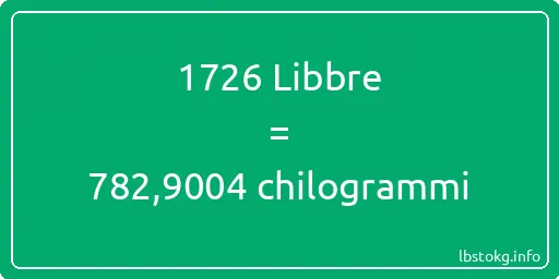 1726 Libbre a chilogrammi - 1726 Libbre a chilogrammi