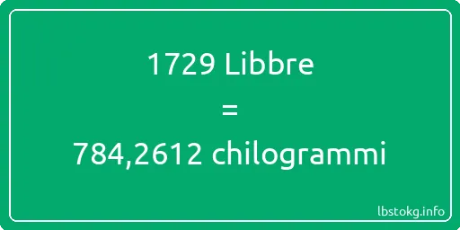 1729 Libbre a chilogrammi - 1729 Libbre a chilogrammi