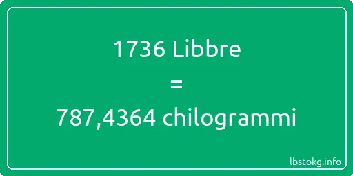 1736 Libbre a chilogrammi - 1736 Libbre a chilogrammi