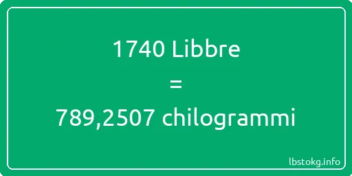 1740 Libbre a chilogrammi - 1740 Libbre a chilogrammi