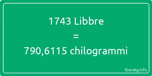 1743 Libbre a chilogrammi - 1743 Libbre a chilogrammi