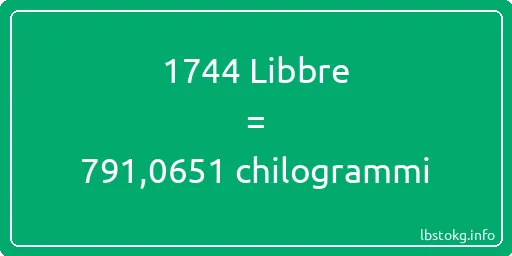 1744 Libbre a chilogrammi - 1744 Libbre a chilogrammi