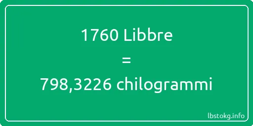 1760 Libbre a chilogrammi - 1760 Libbre a chilogrammi