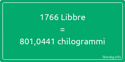 1766 Libbre a chilogrammi - 1766 Libbre a chilogrammi