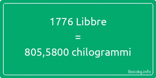 1776 Libbre a chilogrammi - 1776 Libbre a chilogrammi