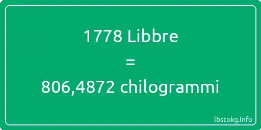 1778 Libbre a chilogrammi - 1778 Libbre a chilogrammi