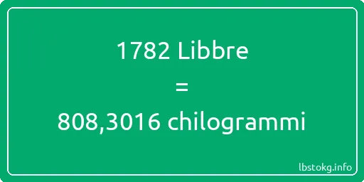 1782 Libbre a chilogrammi - 1782 Libbre a chilogrammi