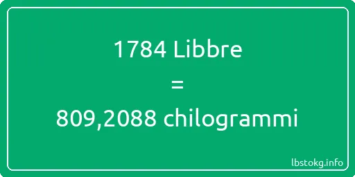 1784 Libbre a chilogrammi - 1784 Libbre a chilogrammi