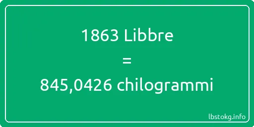 1863 Libbre a chilogrammi - 1863 Libbre a chilogrammi