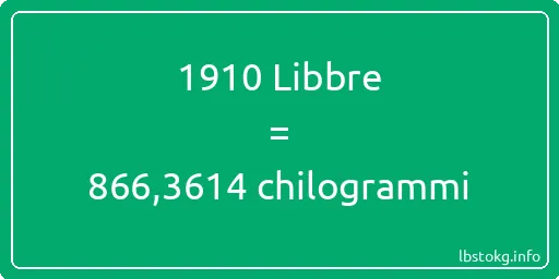 1910 Libbre a chilogrammi - 1910 Libbre a chilogrammi