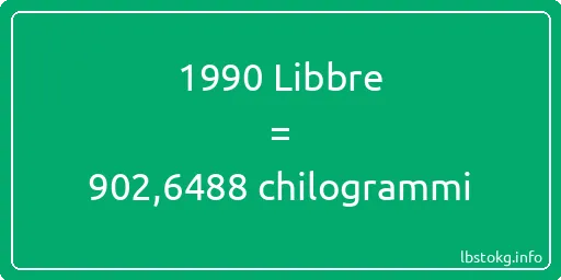 1990 Libbre a chilogrammi - 1990 Libbre a chilogrammi