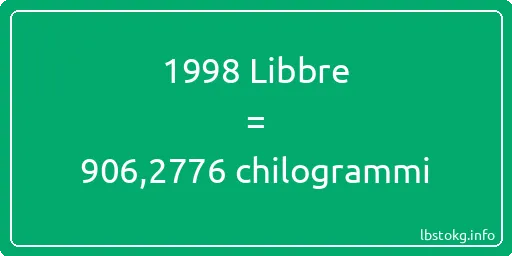 1998 Libbre a chilogrammi - 1998 Libbre a chilogrammi