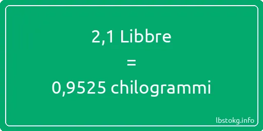 2-1 Libbre a chilogrammi - 2-1 Libbre a chilogrammi