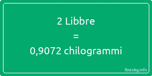 2 Libbre a chilogrammi - 2 Libbre a chilogrammi