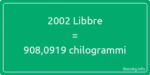 2002 Libbre a chilogrammi - 2002 Libbre a chilogrammi