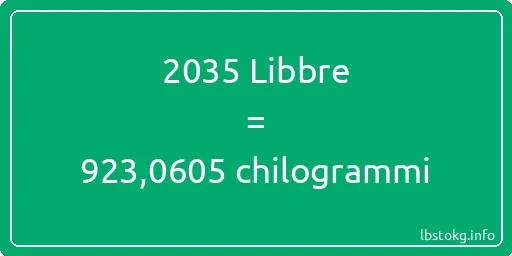 2035 Libbre a chilogrammi - 2035 Libbre a chilogrammi