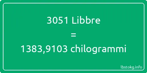 3051 Libbre a chilogrammi - 3051 Libbre a chilogrammi