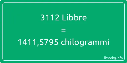 3112 Libbre a chilogrammi - 3112 Libbre a chilogrammi