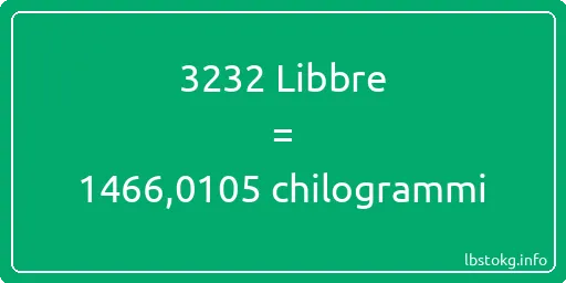 3232 Libbre a chilogrammi - 3232 Libbre a chilogrammi